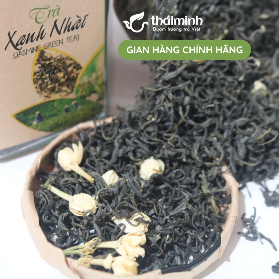 🌿CHÍNH HÃNG Trà Xanh Ướp Hoa Nhài Thái Minh 100g