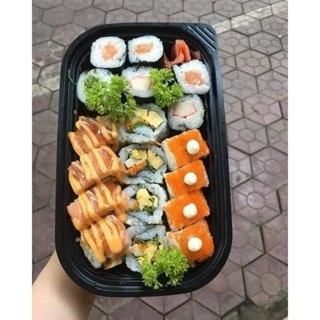 COMBO 100 HỘP ĐẾ ĐEN HT17 ĐỰNG CƠM, SUSHI, SU KEM, BÁNH TRÁNG CUỐN, CHÂN GÀ SỐT THÁI,…