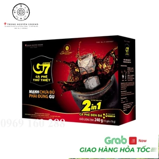 Cà Phê Hòa Tan Có Đường Đen Đá G7 2in1 Trung Nguyên_ Hộp 15 gói .