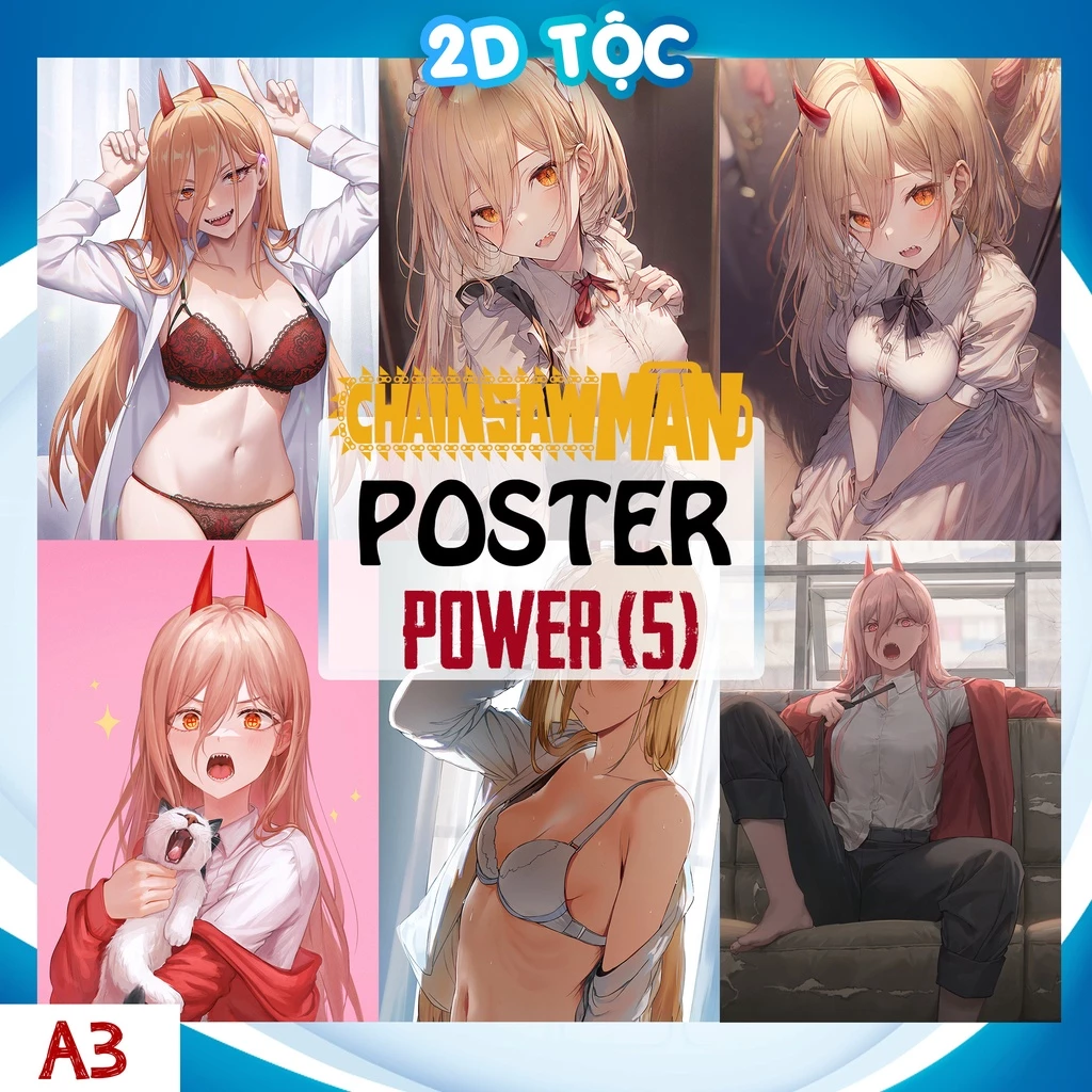 Tranh Poster A3 Dán Tường Power (5) Anime Manga Chainsaw Man - 2D Tộc Shop