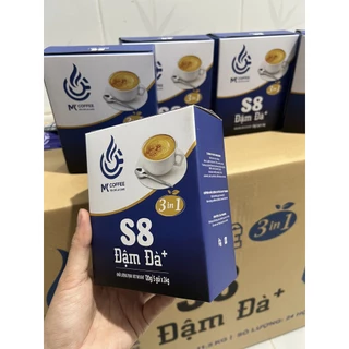 Thùng 30 hộp cà phê sữa hòa tan 3in1 S8 Đậm đà, hộp 5 gói 120g