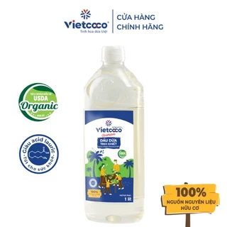 Dầu dừa Vietcoco, dầu dừa tinh khiết Organic ép lạnh nguyên chất Gấu Healthy Mart