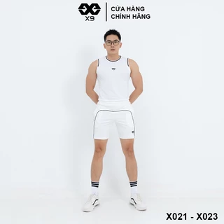Set Nguyên Bộ Đồ Thun Thể Thao Nam Tập Gym Chạy Bộ Bóng Rổ - X9 Sportswear - X021 + X023