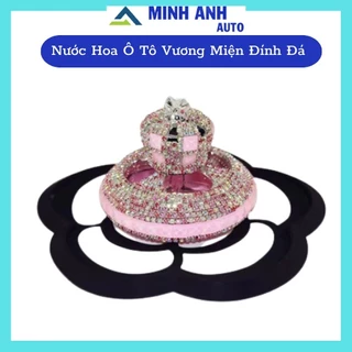 Nước Hoa Hình Vương Miện Đính Đá Sang Trọng Trang Trí Taplo Xe Hơi