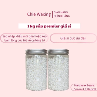 1kg Sáp Wax Lông Nóng Premier Nhà Chie Waxing (Tặng 20 Que Gỗ Phết Sáp)