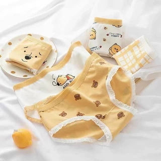 *Set 5 Quần Cotton Hình Gấu Viền Ren Kháng Khuẩn Siêu Đẹp 026 Cực Xinh*****