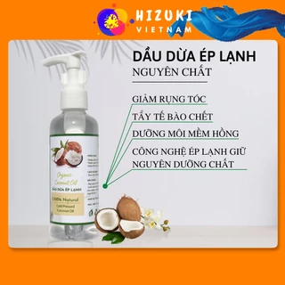 Dầu dừa ép lạnh tinh khiết hàng nguyên chất loại 1 giúp dưỡng tóc, dưỡng mi, massage và chăm sóc da hiệu quả