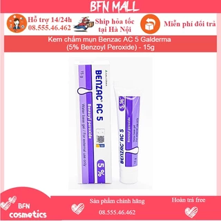 Kem chấm mụn Benzac AC 5 Galderma (5% Benzoyl Peroxide) - 15g