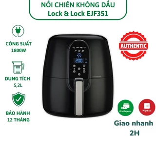 Nồi chiên không dầu Lock&Lock EJF351BLK - EJF151BLK 5,2L - Hàng chính hãng