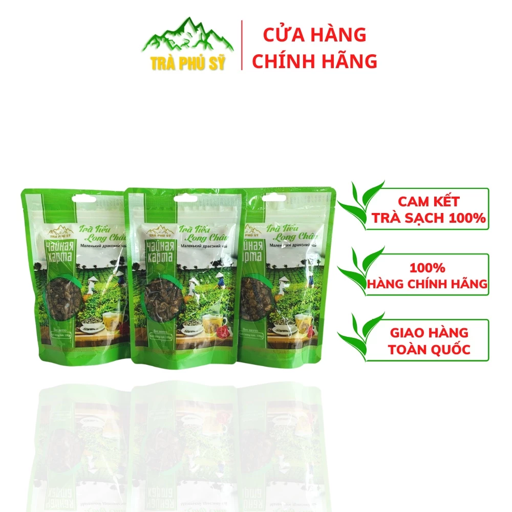 Trà Tiểu Long Châu - PSTLC12 ( gói 100gr ) Nguyên Chất Thơm Ngon Giúp Tinh Thần Sảng Khoải