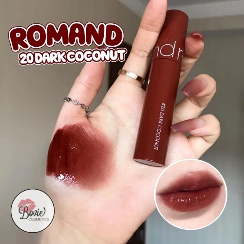 Son Bóng Romand 20 Nâu Đất Dark Coconut Juicy Lasting Tint