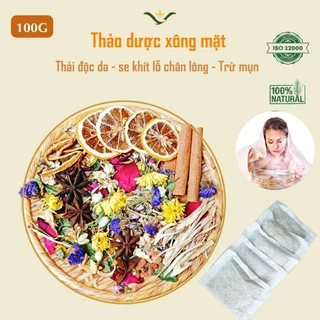 Muối hồng thảo dược xông mặt (15 Thành phần thảo mộc) thải độc da đẹp da, trẻ hóa