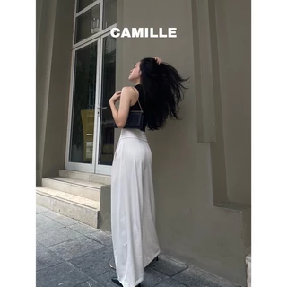 Quần ông suông Quần cạp cao nữ Camille Studio dập li hàng thiết kế cao cấp chất liệu tuyết mưa tôn eo tôn dáng CS02