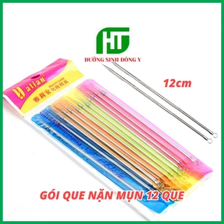 Gói Que Nặn Mụn 12 Que Sắc Nhọn Dài 12cm Chích Mụn, Cà Mụn Trong Spa, Thẩm Mỹ Viện