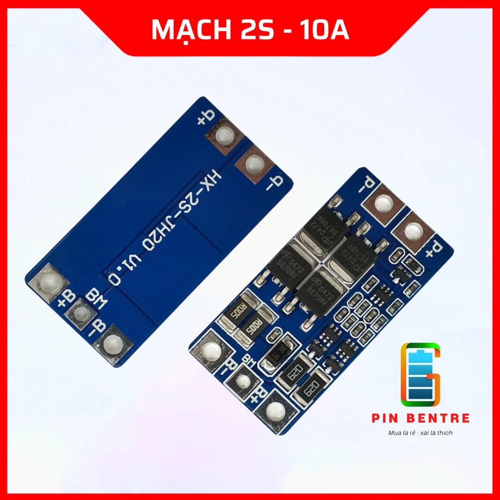Mạch 2S - 10A Sạc và Bào Vệ Pin Li-ion 3.7V có cân bằng [PBT247]