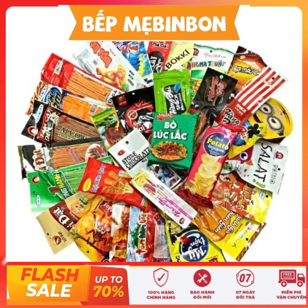 Set 30 gói snack ăn vặt cổng trưởng - ăn vặt tuổi thơ