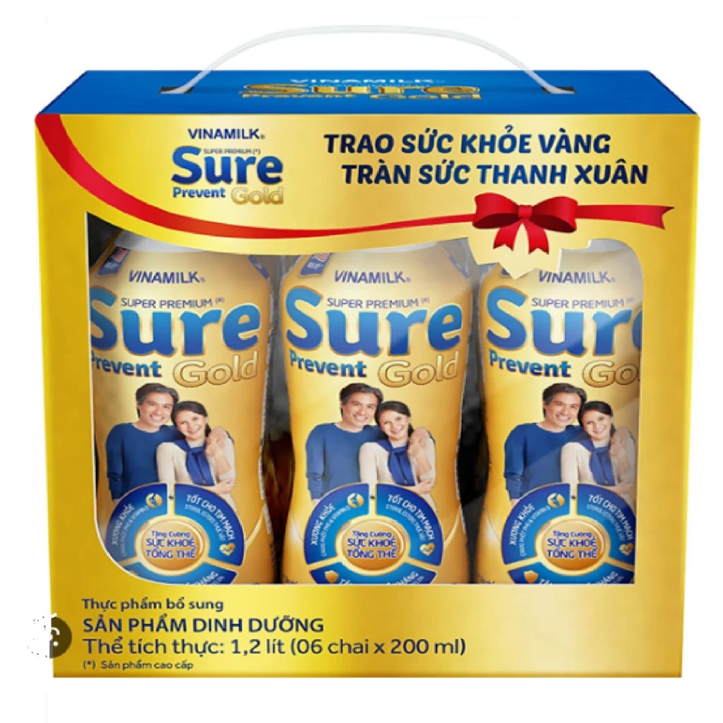 SỮA BỘT PHA SẴN SURE PREVENT GOLD - Loc 6 (CHAI X 200ML)