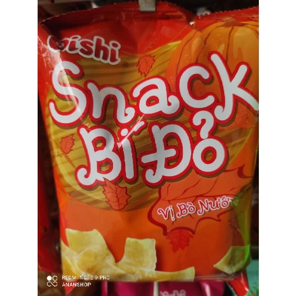 2 gói bim bim snack Oishi Bí đỏ 35g