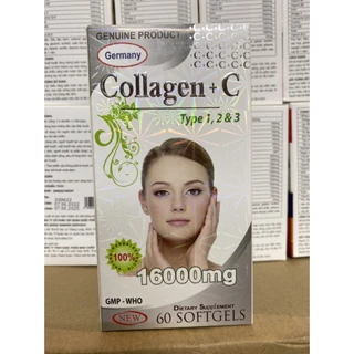 (Giá tốt, hiệu quả) Collagen + C Type 123 16000mg -Bổ sung collagen, vitamin e, chống lão hóa, cải thiện nếp nhăn - H60v