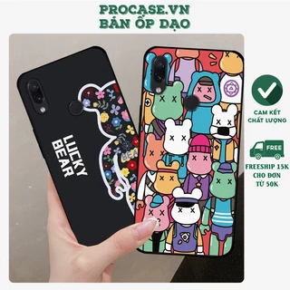 Ốp lưng Xiaomi Redmi 7 - Redmi Note 7 in hình bearbrick, kwas cute, dễ thương. ốp chống sốc bền đẹp