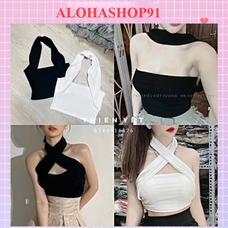 Áo kiểu ĐA NĂNG UN croptop mặt được nhiều kiểu đắp chéo, áo ống m, áo yếm nữ alohashop91