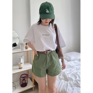 Áo thun tay lỡ unisex nam nữ trơn NEW BALANCE cotton form rộng oversize nhiều màu phong cách ulzzang