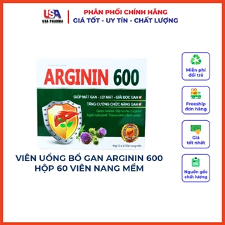 ARGININ 600 Giúp tăng cường chức năng gan - HỘP 60 VIÊN