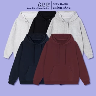 Áo khoác hoodie trơn local brand ABE Basic nỉ bông unisex nam nữ form rộng có mũ 2 lớp