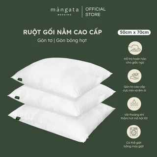 Ruột gối nằm Gòn Tơ Bông Hạt cao cấp size 50x70cm Mangata Bedding có 4 cấp độ cao phù hợp cho sức khoẻ