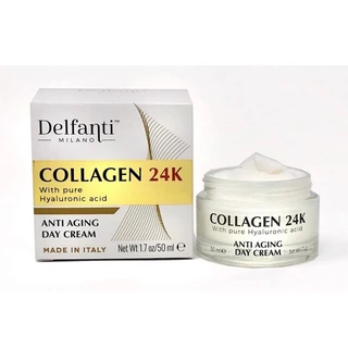 Delfanti Milano • COLLAGEN 24K • Kem Dưỡng Da Đêm /Ngày  Chống Lão Hóa • với Axit Hyaluronic tinh khiết • Sản xuất tại Ý