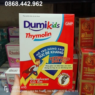 DUMIKIDS THYMOLIN HỖ TRỢ TĂNG SỨC ĐỀ KHÁNG HỘP 20 ỐNG Thymomodulin