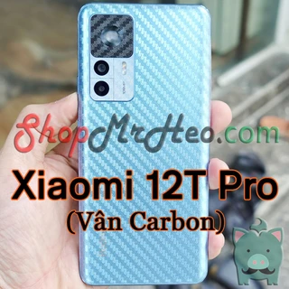 Skin Dán Mặt Sau Lưng Xiaomi 12T Pro - Xiaomi 12T - Redmi K50 Ultra (Carbon, Hình Hộp, Nhám, Vân Da, Nhôm Xước)