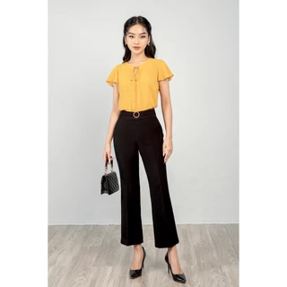 Quần ống loe, cạp kèm đai MMOutfit M-QU061121087