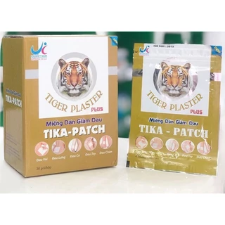 Miếng dán giảm đau con hổ Tika patch tiger ( 1 hộp 20 gói x 4 miếng)