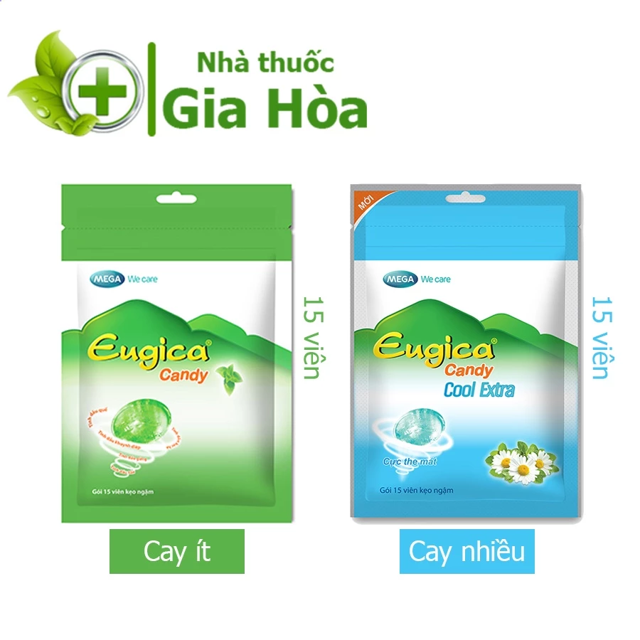 Kẹo ngậm hỗ trợ giảm ho, đau họng, khàn tiếng Eugica Candy (MEGA WE CARE)