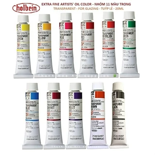 Sơn dầu Holbein Artists' Oil - Nhóm 11 màu trong - Tuýp lẻ 20ml