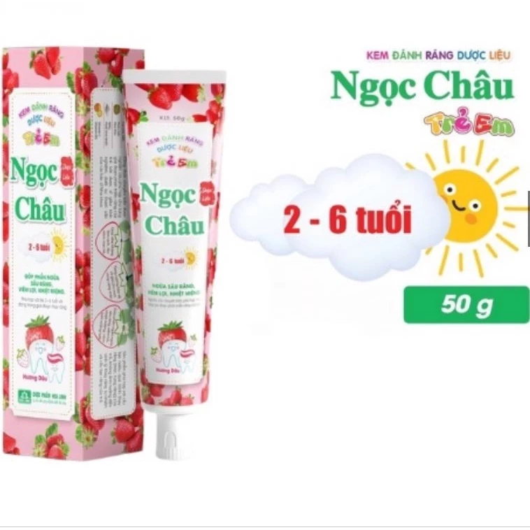 Kem Đánh Răng Dược Liệu Ngọc Châu Trẻ em dưới 6 tuổi(Ngăn ngừa sâu răng+không bào mòn men răng)