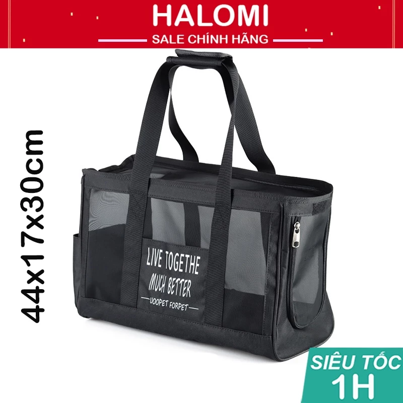 Túi lưới Live Togethe much better túi xách vải đựng máy làm tóc và phụ kiện makeup HALOMI