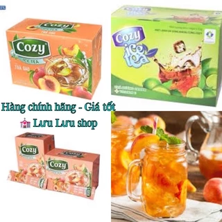 Trà hòa tan cozy icetea vị đào/ chanh hộp 18 gói * 18gr