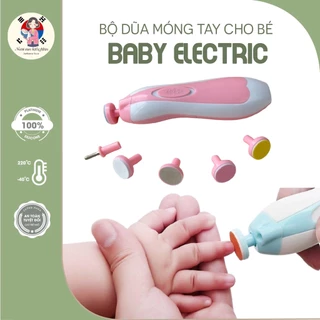 Bộ dũa móng tay cho bé Baby Electric Set Chính hãng với 6 đầu mài dũa thay thế