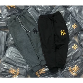 Quần nỉ thêu logo Ny Mlb cho bé trai có 2 màu size từ 12-35 cân