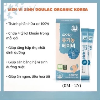 Men vi sinh Duolac Organic Hàn Quốc giúp bé ăn ngon, tiêu hóa tốt [Hàng Chính hãng ]