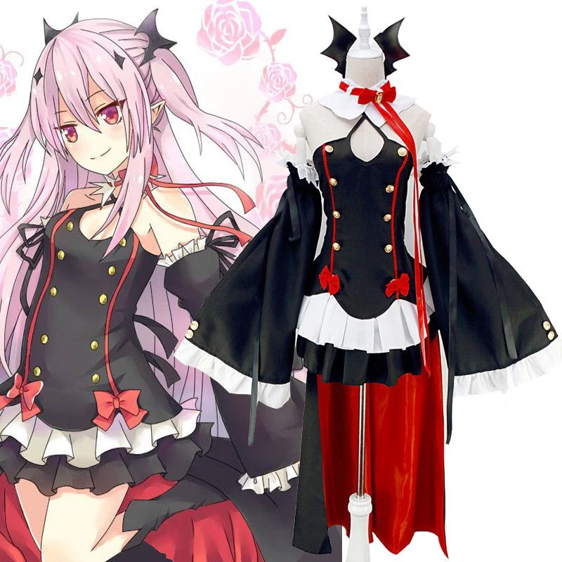 Seraph The Of End Owari No Seraph Krul Tepes Ma Cà Rồng Cosplay Váy Trang Phục Đầm