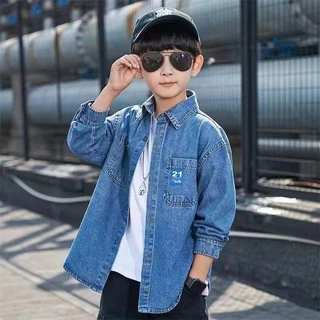 Áo Khoác Denim Thời Trang Mới 2024 Cho Bé Trai