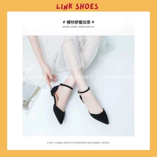 Giày sabo gót thấp mũi nhọn dây hậu quai ngang bản nhỏ shose_fashion13 TT38