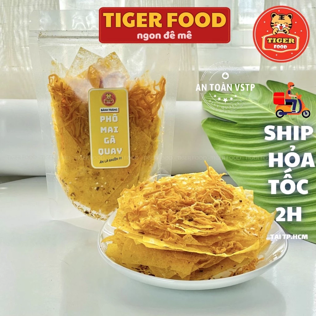 Bánh tráng phô mai gà quay 💖TIGER FOOD💖 Siêu phẩm bánh tráng phô mai miếng - Đồ ăn vặt snack