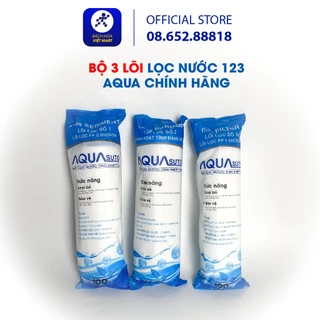 Bộ 3 lõi lọc nước 1,2,3 AQUA Chính hãng, sử dụng tất cả máy lọc nước Kangaroo, Karofi, Sunhouse, Aqua…