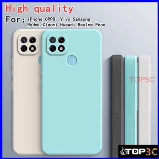 Ốp Điện Thoại Màu Trơn Cho Realme C21Y C25Y C21 C15 C12 C11 C20 Realme c30s C30 C11 2021 C17 7i YT