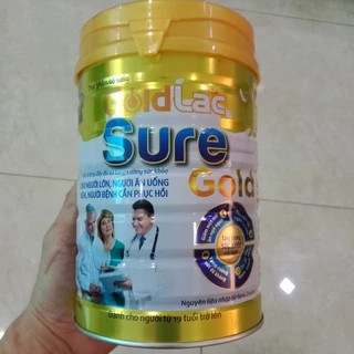 Sữa phục hồi sức khỏe GOLDLAC SURE GOLD 900g (Người cao tuổi cần phục hồi sức khỏe, ăn ngủ ngon, xương chắc khỏe)