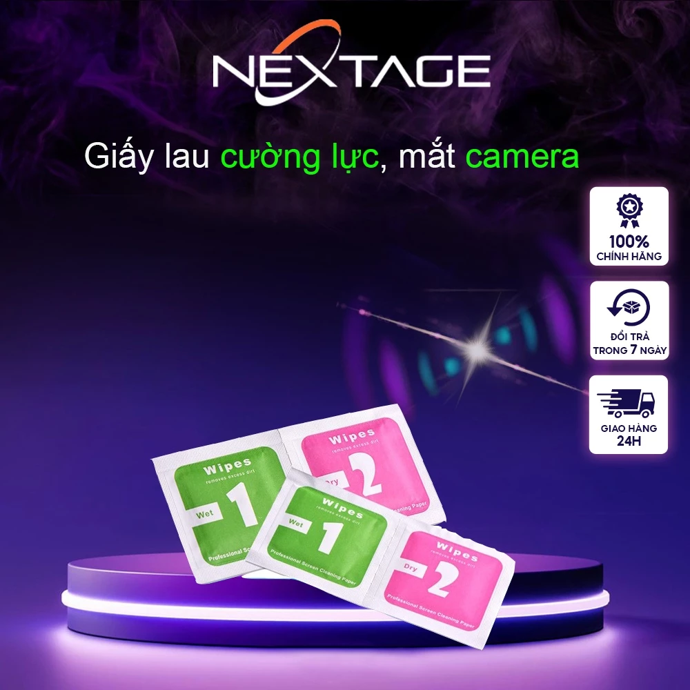 Giấy Lau Kính Cường Lực, Mắt Camera Cho Điện Thoại - Chính Hãng NEXTAGE